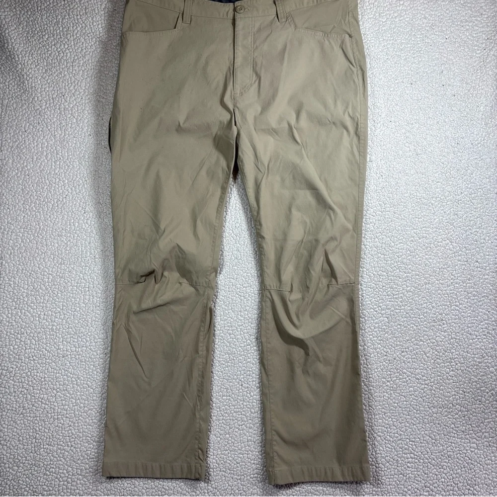 Eddie Bauer Tech Pants Men Tan Size 38 x 30 Lightweight Stretch Fabric Outdoor - Picture 4 of 16